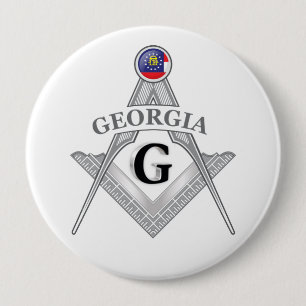 Freemasonry lodge of the state of Georgia 10 Cm Round Badge