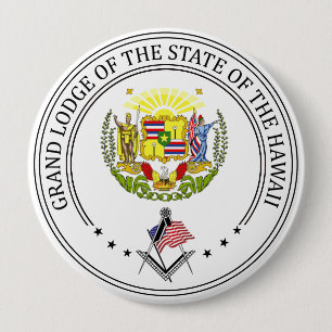 Freemasonry lodge of the state of Hawaii 10 Cm Round Badge