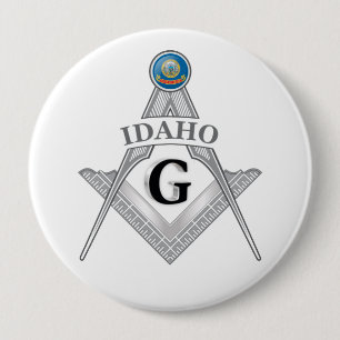 Freemasonry lodge of the state of Idaho 10 Cm Round Badge