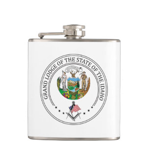 Freemasonry lodge of the state of Idaho Hip Flask