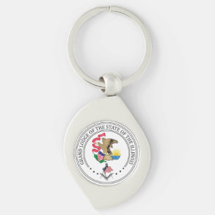 Freemasonry lodge of the state of Illinois Key Ring