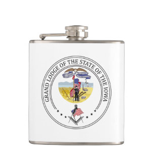 Freemasonry lodge of the state of Iowa Hip Flask