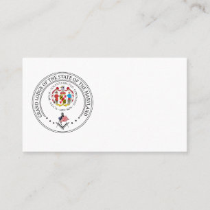 Freemasonry lodge of the state of Maryland Business Card