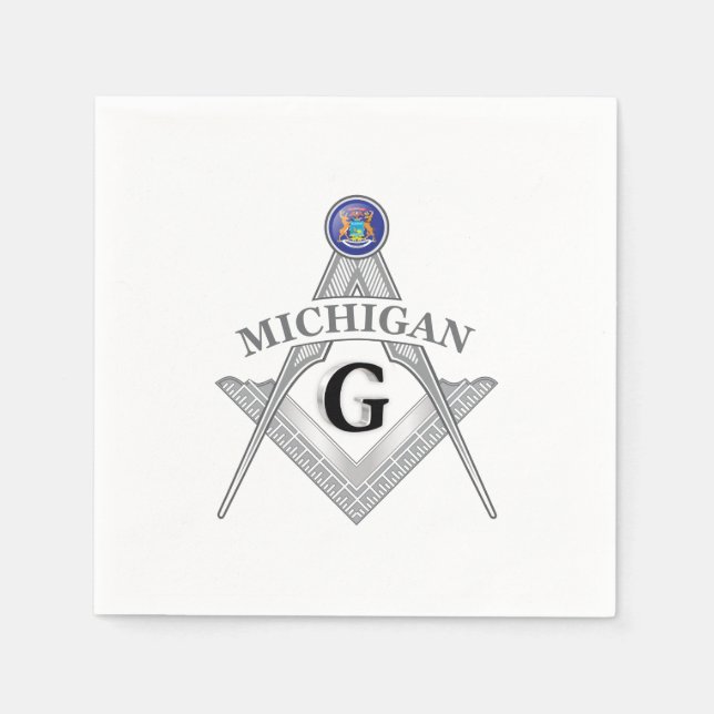 Freemasonry lodge of the state of Michigan Napkin (Front)