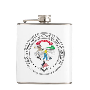 Freemasonry lodge of the state of Minnesota Hip Flask