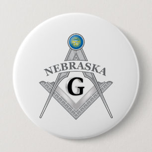 Freemasonry lodge of the state of Nebraska 10 Cm Round Badge