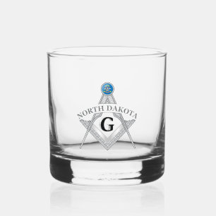 Freemasonry lodge of the state of North Dakota Whiskey Glass