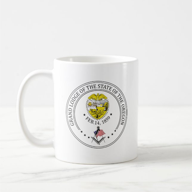 Freemasonry lodge of the state of Oregon Coffee Mug (Left)