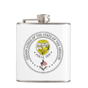Freemasonry lodge of the state of Oregon Hip Flask