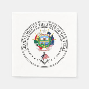 Freemasonry lodge of the state of Texas Napkin