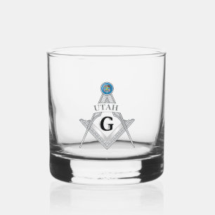 Freemasonry lodge of the state of Utah Whiskey Glass