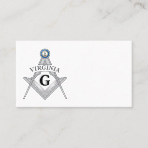 Freemasonry lodge of the state of Virginia Business Card