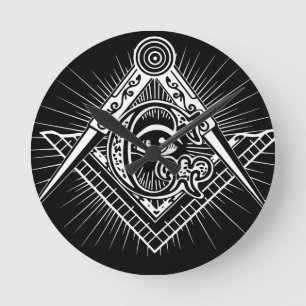 Freemasonry-Masonic-Masonry Round Clock