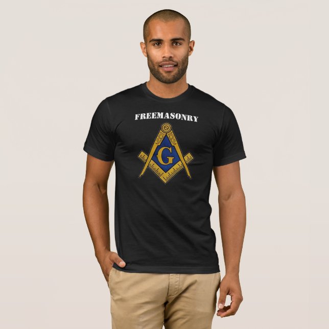 Freemasonry Masonry Compass and Square Masonic T-Shirt (Front Full)