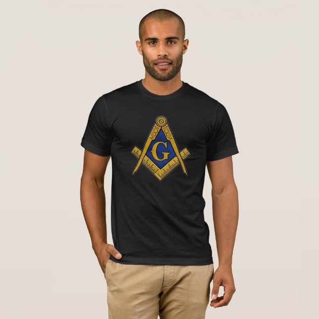 Freemasonry Masonry Compass and Square Masonic T-Shirt (Front Full)