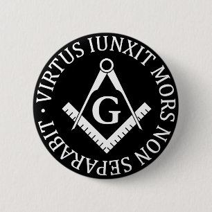 Freemasonry sign 6 cm round badge