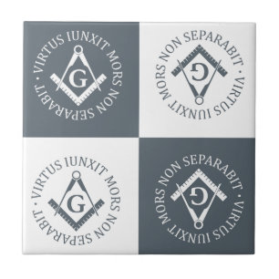 Freemasonry sign ceramic tile