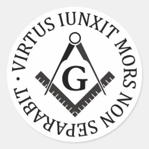 Freemasonry sign classic round sticker