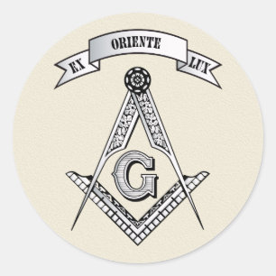 Freemasonry sign classic round sticker