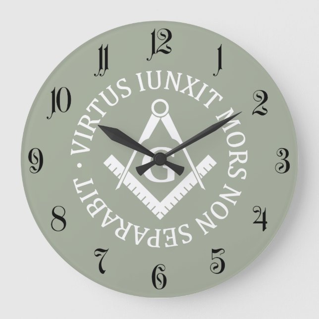Freemasonry sign large clock (Front)