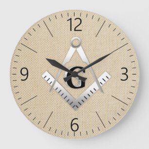 Freemasonry sign large clock