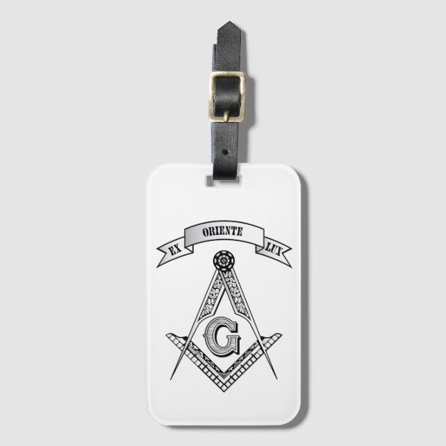 Freemasonry sign luggage tag (Front Vertical)