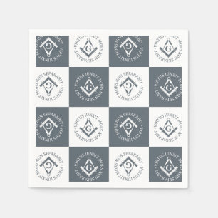 Freemasonry sign napkin