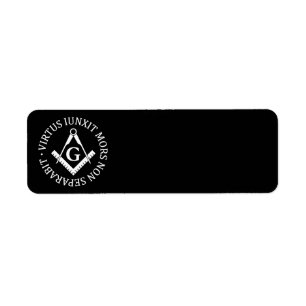 Freemasonry sign return address label