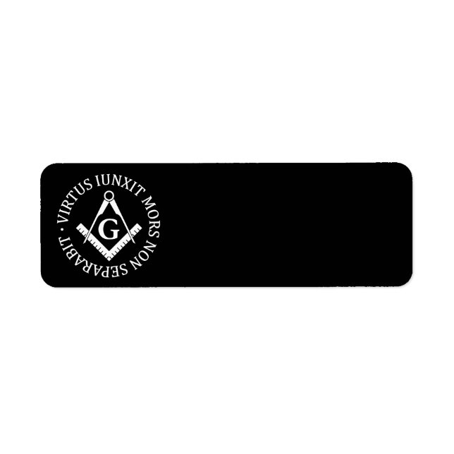 Freemasonry sign return address label (Front)