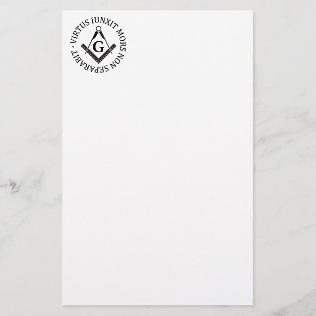 Freemasonry sign stationery (Front)
