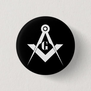 Freemasonry symbol 3 cm round badge