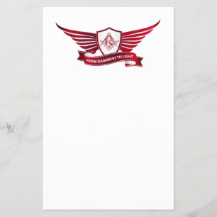 Freemasonry symbol and shield flyer