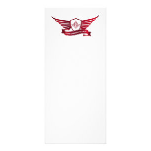 Freemasonry symbol and shield rack card