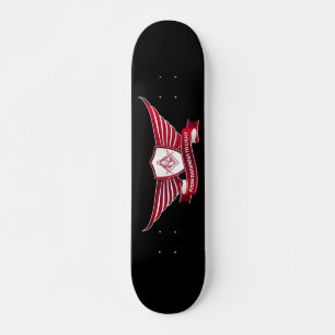 Freemasonry symbol and shield skateboard