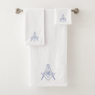 Freemasonry symbol bath towel set