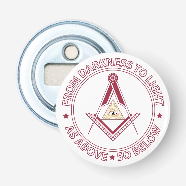 Freemasonry symbol bottle opener (Front)