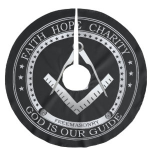 Freemasonry symbol brushed polyester tree skirt