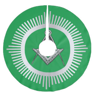 Freemasonry symbol brushed polyester tree skirt