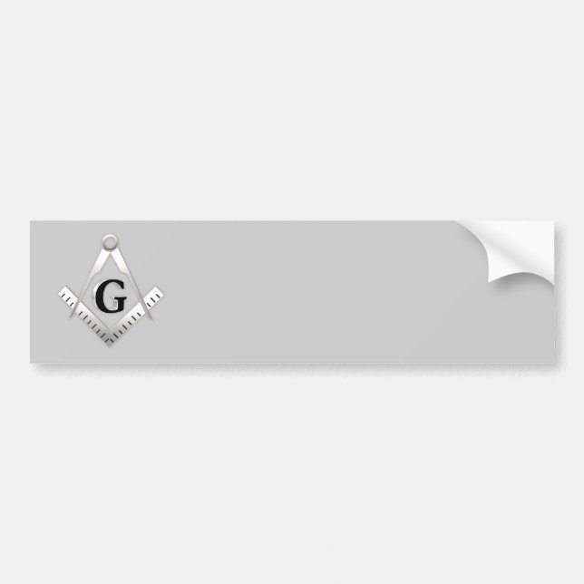 Freemasonry symbol bumper sticker (Front)