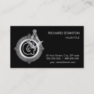 Freemasonry symbol business card