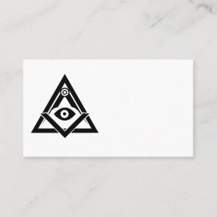 Freemasonry symbol business card