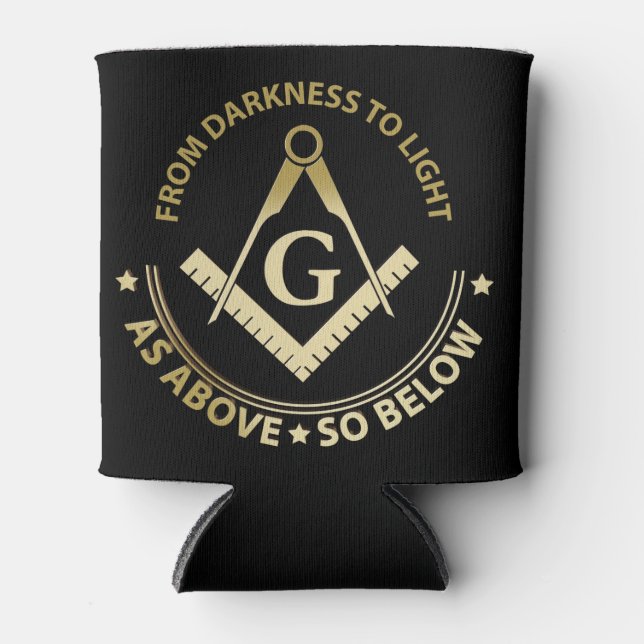Freemasonry symbol can cooler (Front)
