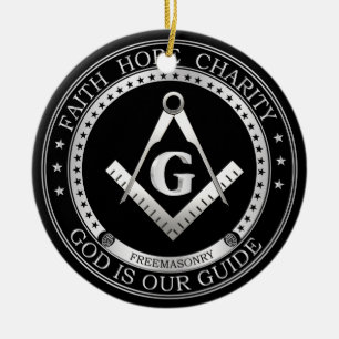 Freemasonry symbol ceramic ornament