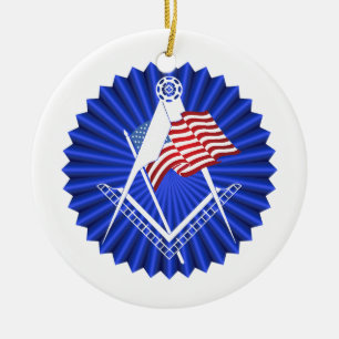 Freemasonry symbol ceramic ornament