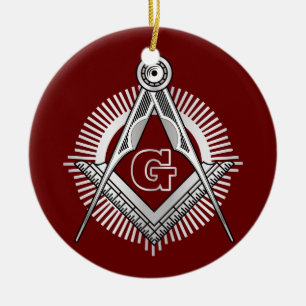 Freemasonry symbol ceramic ornament