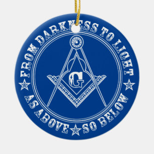 Freemasonry symbol ceramic ornament