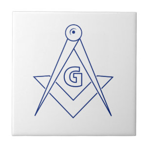 Freemasonry symbol ceramic tile