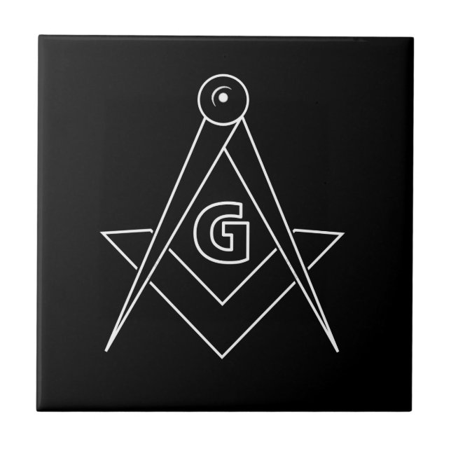 Freemasonry symbol ceramic tile (Front)