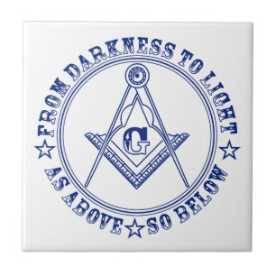 Freemasonry symbol ceramic tile