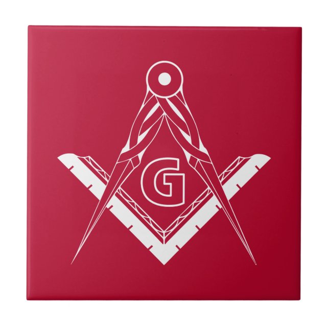 Freemasonry symbol ceramic tile (Front)